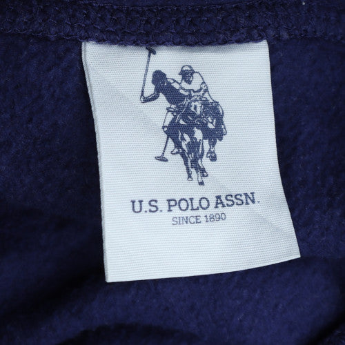 Mens UK Size XL U.S. Polo Assn. Blue Full Zip Hoodie