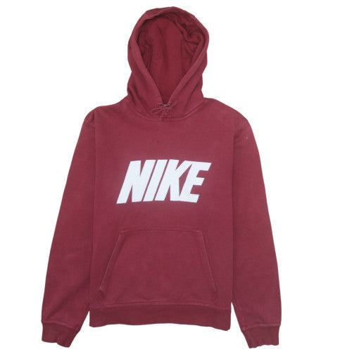 Mens UK Size M Nike Red Pullover Hoodie
