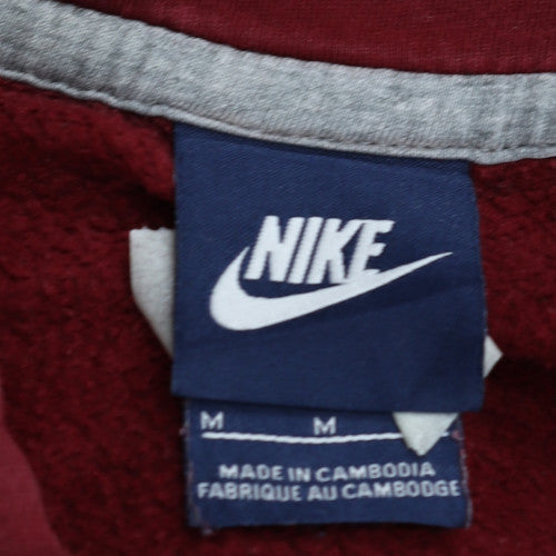 Mens UK Size M Nike Red Pullover Hoodie