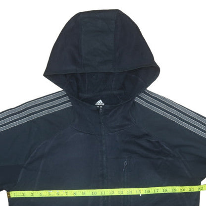 Adidas Boys Black Full Zip Hoodie M Medium Fleece Activewear Jacket