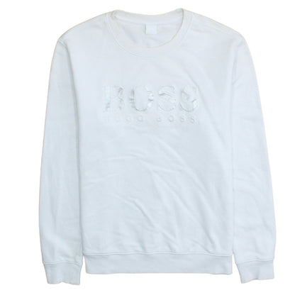 Womens UK Size XL HUGO BOSS White Pullover Sweatshirt