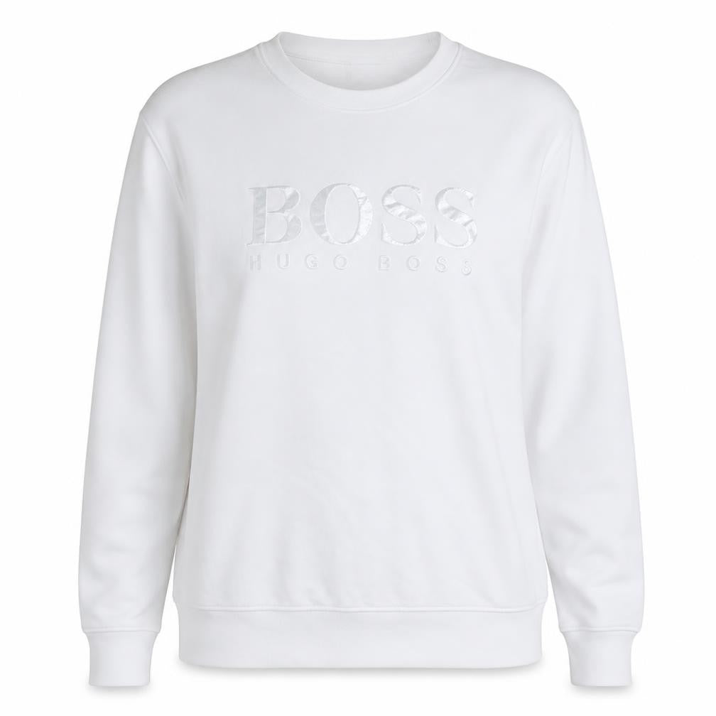 Womens UK Size XL HUGO BOSS White Pullover Sweatshirt