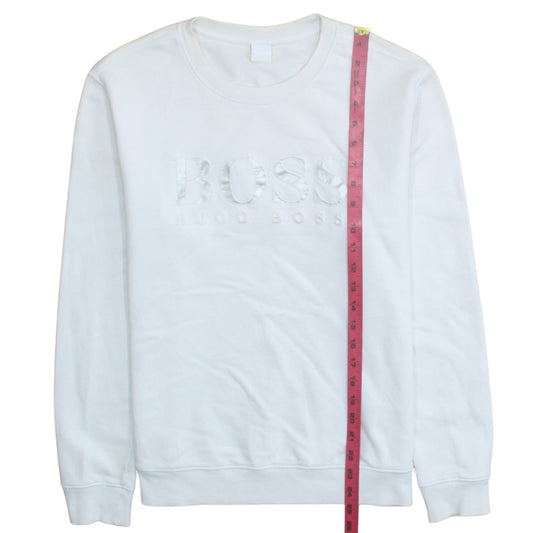 Womens UK Size XL HUGO BOSS White Pullover Sweatshirt