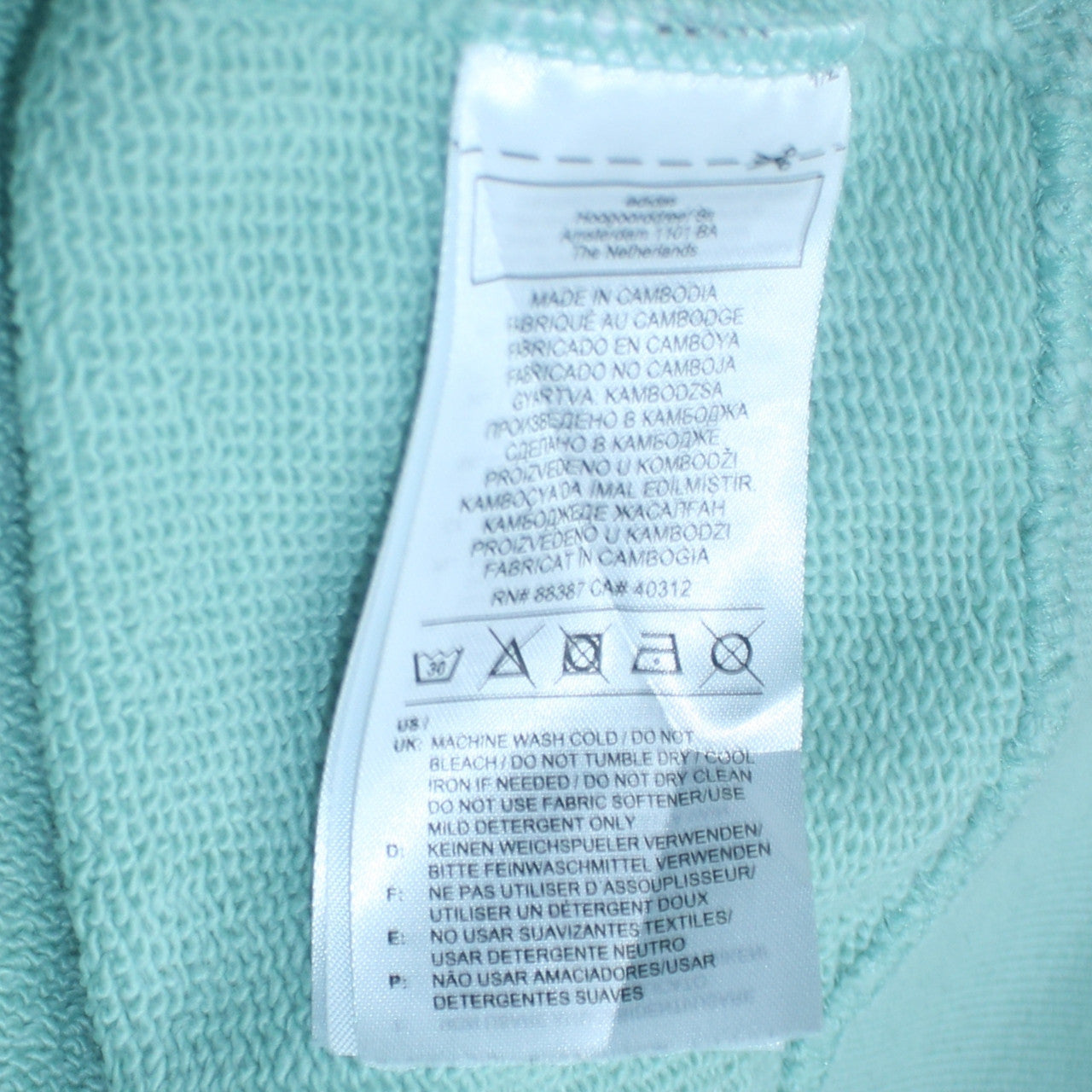 Womens UK Size S adidas Green Pullover Hoodie