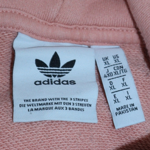 Womens UK Size XL adidas Pink Pullover Hoodie