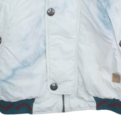 Mens UK Size S K-Way White Puffer Jacket