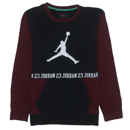 Jordan Boys Black & Burgundy Crew Neck Sweatshirt XL 13-15 Years Graphic Print
