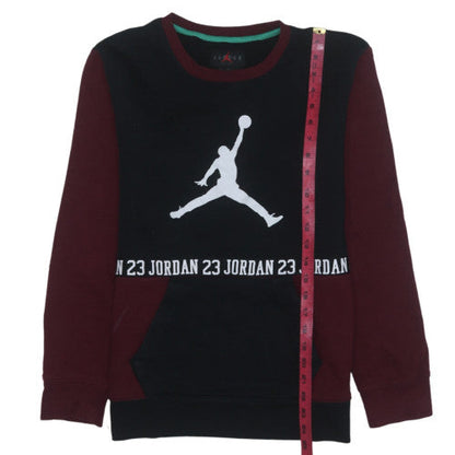 Jordan Boys Black & Burgundy Crew Neck Sweatshirt XL 13-15 Years Graphic Print