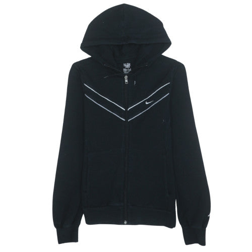 Womens UK Size M Nike Black Full Zip Hoodie