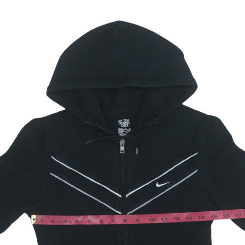 Womens UK Size M Nike Black Full Zip Hoodie
