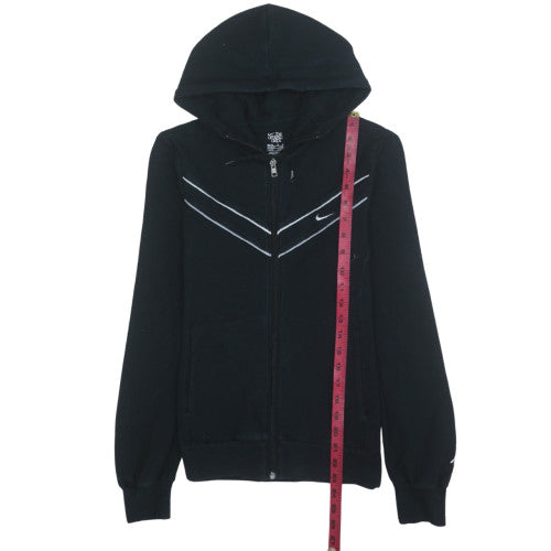 Womens UK Size M Nike Black Full Zip Hoodie