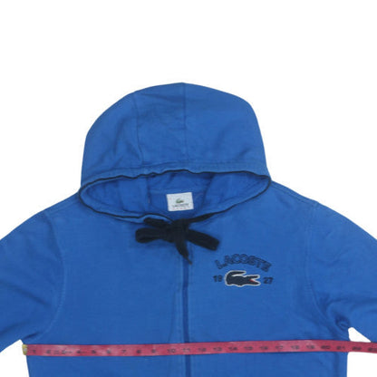 Mens UK Size M Lacoste Blue Full Zip Hoodie