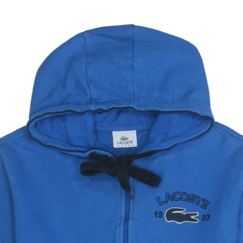 Mens UK Size M Lacoste Blue Full Zip Hoodie
