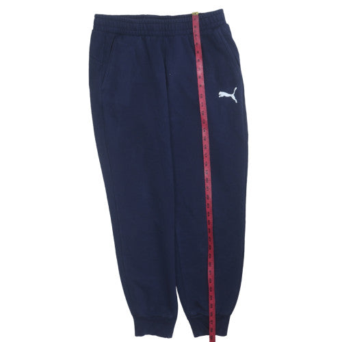 Mens UK Size L PUMA Regular Fit Jogger Blue Trousers