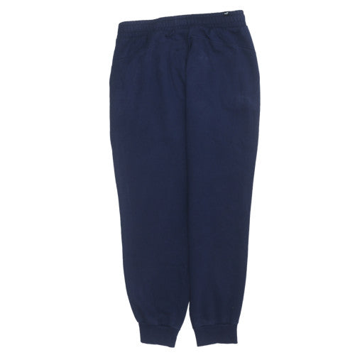 Mens UK Size L PUMA Regular Fit Jogger Blue Trousers