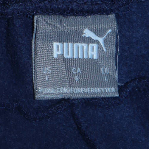 Mens UK Size L PUMA Regular Fit Jogger Blue Trousers