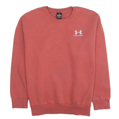 Womens UK Size M Under armour Red Pullover Sweatshirt