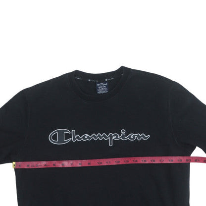 Mens UK Size M Champion Black Pullover Sweatshirt