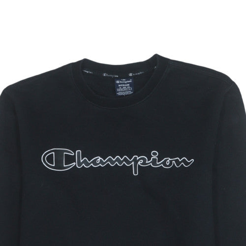 Mens UK Size M Champion Black Pullover Sweatshirt