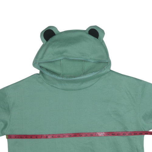 Womens UK Size L ROMWE Green Pullover Hoodie