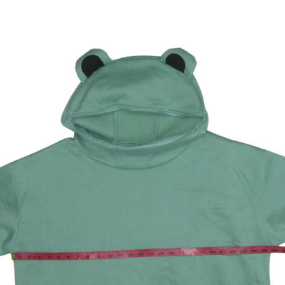 Womens UK Size L ROMWE Green Pullover Hoodie