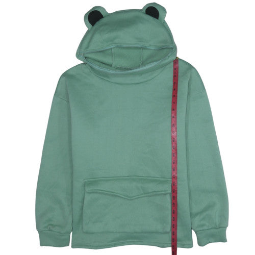 Womens UK Size L ROMWE Green Pullover Hoodie