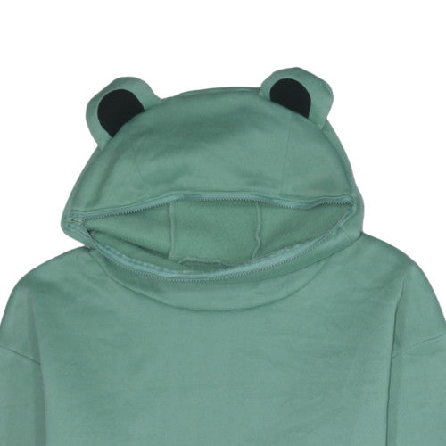 Womens UK Size L ROMWE Green Pullover Hoodie