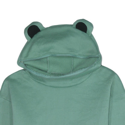 Womens UK Size L ROMWE Green Pullover Hoodie