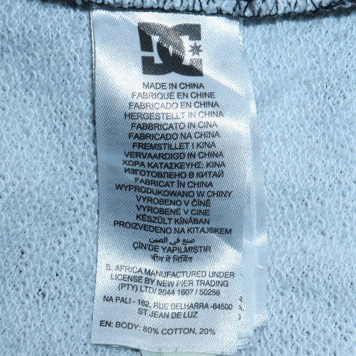 Mens UK Size S DC Grey Pullover Sweatshirt