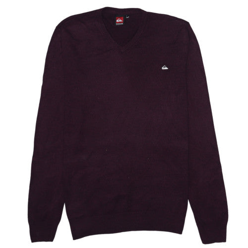 Mens UK Size L Quiksilver Purple Pullover Jumper