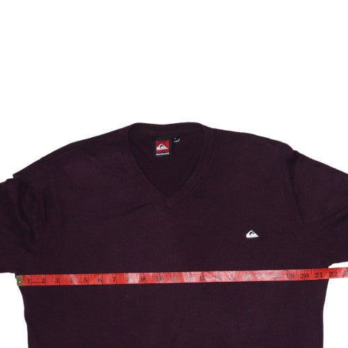 Mens UK Size L Quiksilver Purple Pullover Jumper