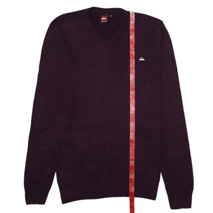 Mens UK Size L Quiksilver Purple Pullover Jumper