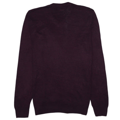 Mens UK Size L Quiksilver Purple Pullover Jumper