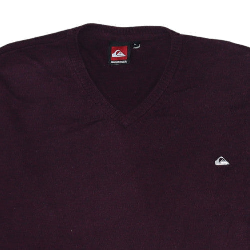 Mens UK Size L Quiksilver Purple Pullover Jumper