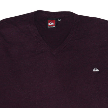 Mens UK Size L Quiksilver Purple Pullover Jumper