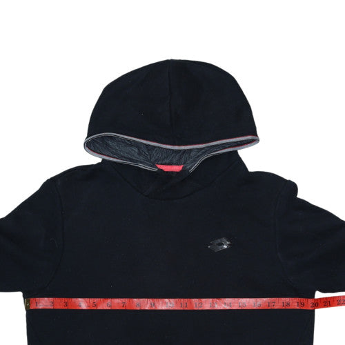 Mens UK Size M Lotto Black Pullover Hoodie