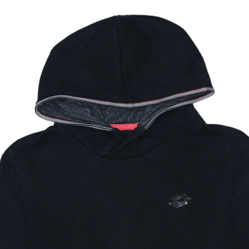 Mens UK Size M Lotto Black Pullover Hoodie