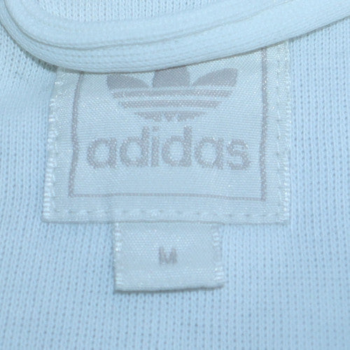 Mens UK Size M adidas White Full Zip Hoodie