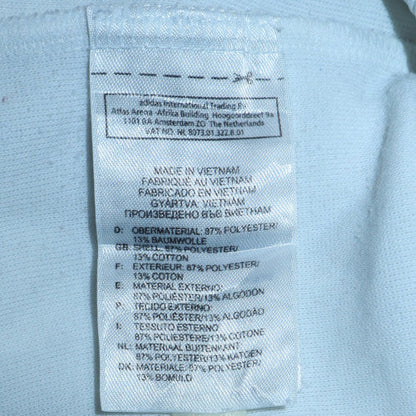 Mens UK Size M adidas White Full Zip Hoodie