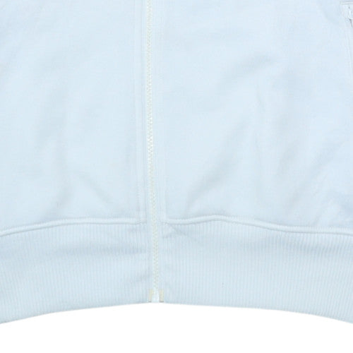 Mens UK Size M adidas White Full Zip Hoodie