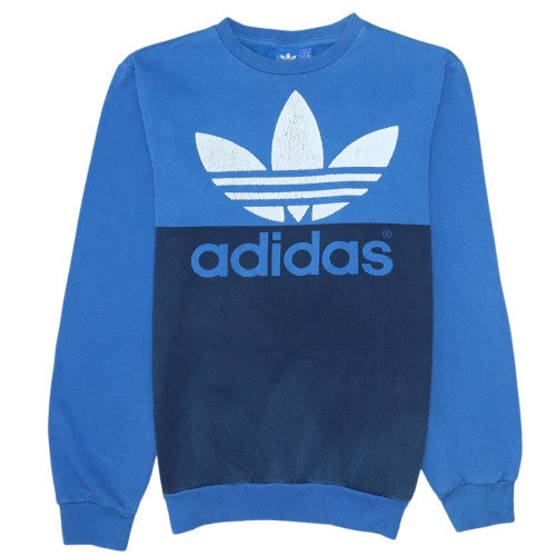 Mens UK Size S adidas Blue Pullover Sweatshirt