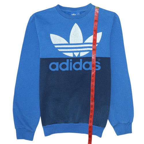 Mens UK Size S adidas Blue Pullover Sweatshirt