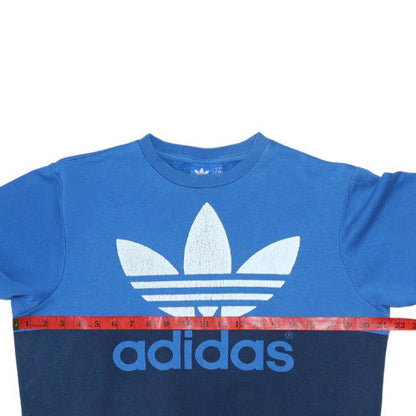 Mens UK Size S adidas Blue Pullover Sweatshirt