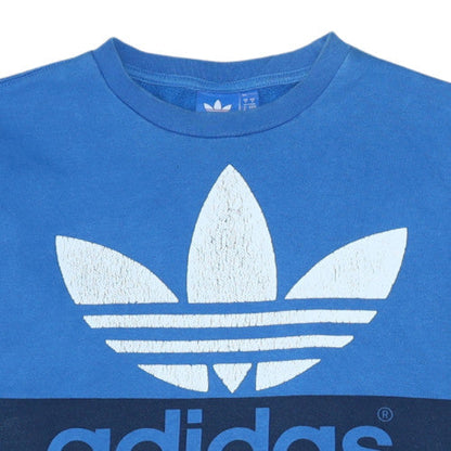 Mens UK Size S adidas Blue Pullover Sweatshirt