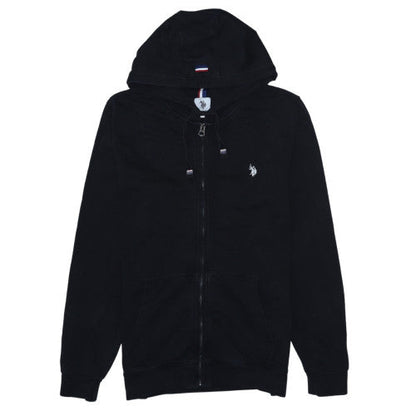 Mens UK Size XL U.S. Polo Assn. Black Full Zip Hoodie