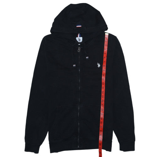 Mens UK Size XL U.S. Polo Assn. Black Full Zip Hoodie