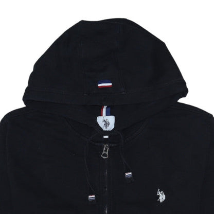 Mens UK Size XL U.S. Polo Assn. Black Full Zip Hoodie