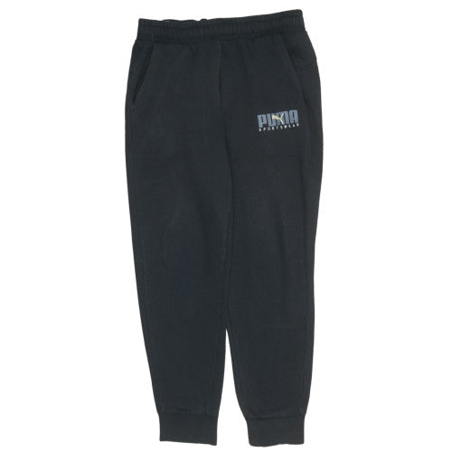 Mens UK Size M PUMA Regular Fit Jogger Black Trousers