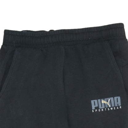 Mens UK Size M PUMA Regular Fit Jogger Black Trousers