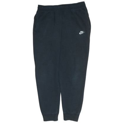 Nike Men's Black Cotton Fleece Jogger Trousers L Regular Fit